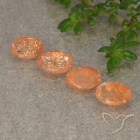 2.25 ct natürliche Mittelorange Sonnenstein-Edelsteine, Oval, Lichtdurchlässig
