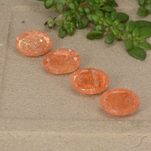 2.36ctw Natürlicher Mittelorange Sonnenstein, Oval, Lichtdurchlässig