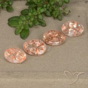 1.94 ct natürliche hellorange Sonnenstein-Edelsteine, Oval, Lichtdurchlässig