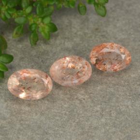 1.74 ct natürliche Helle Tigerorange Sonnenstein-Edelsteine, Oval Schliff, Lichtdurchlässig