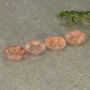 2.11 ct natürliche Ingwer-Orange Sonnenstein-Edelsteine, Oval, Lichtdurchlässig