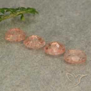 2.11 ct natürliche Ingwer-Orange Sonnenstein-Edelsteine, Oval, Lichtdurchlässig