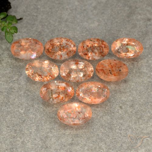 5.13ctw Natürlicher rötlich-orange Sonnenstein, Oval, Lichtdurchlässig
