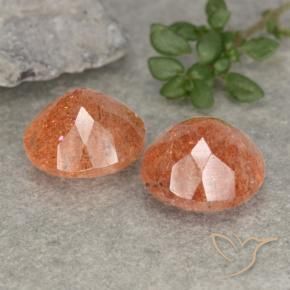 4.75 ct natürliche Grapefruit-Orange Sonnenstein-Edelsteine, Runden, Lichtdurchlässig