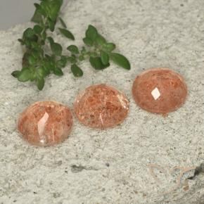 7.06 ct natürliche Mittel-Hellorange Sonnenstein-Edelsteine, Runden, Lichtdurchlässig