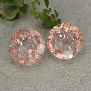4.80 ct natürliche hellorange Sonnenstein-Edelsteine, Runden, Lichtdurchlässig