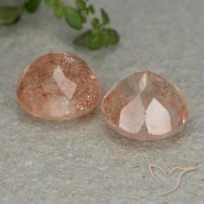 5.51 ct natürliche hellorange Sonnenstein-Edelsteine, Runden, Lichtdurchlässig