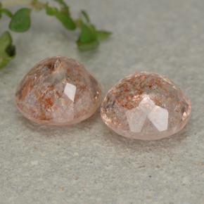 5,50 ct natürliche orangefarbener Sonnenstein-Edelsteine, Rundschliff, Lichtdurchlässig