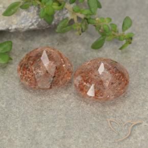 5.42 ct natürliche Mittelrosa Sonnenstein-Edelsteine, Runden, Lichtdurchlässig