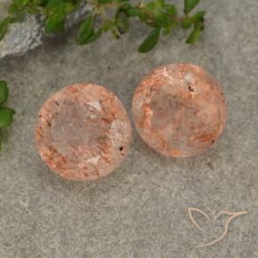 5.79 ct natürliche Mittel-Hellorange Sonnenstein-Edelsteine, Runden, Lichtdurchlässig