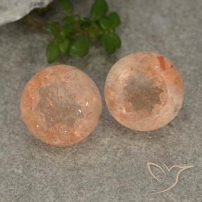 5.76 ct natürliche Mittel-Hellorange Sonnenstein-Edelsteine, Runden, Lichtdurchlässig