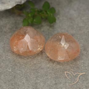 5.76 ct natürliche Mittel-Hellorange Sonnenstein-Edelsteine, Runden, Lichtdurchlässig