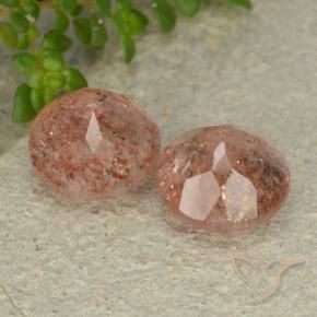 4.87 ct natürliche Helle Tigerorange Sonnenstein-Edelsteine, Runden, Lichtdurchlässig