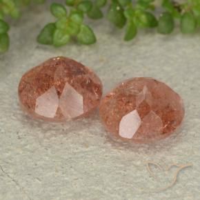 4.55 ct natürliche rötlich-orange Sonnenstein-Edelsteine, Runden, Lichtdurchlässig