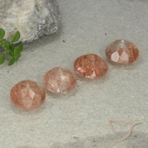 10.15 ct natürliche hellorange Sonnenstein-Edelsteine, Runden, Lichtdurchlässig
