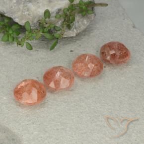 9.81 ct natürliche Mittel-Hellorange Sonnenstein-Edelsteine, Runden, Lichtdurchlässig