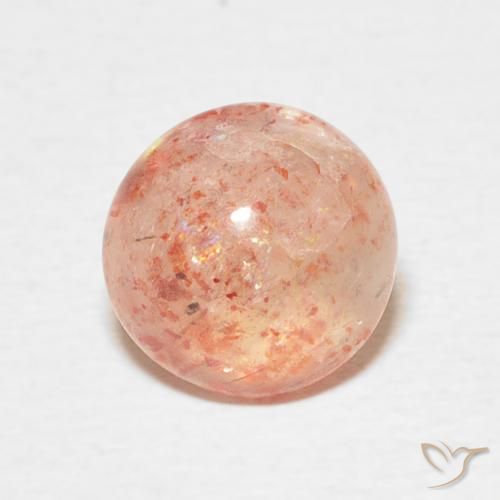2.34ct Natürlicher Mittelorange Sonnenstein, Runden, Lichtdurchlässig