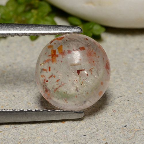 2.23ct Natürlicher orange-weiß Sonnenstein, Runden, Transparent