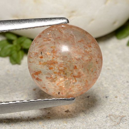 2.24ct Natürlicher hellorange Sonnenstein, Runden, Lichtdurchlässig
