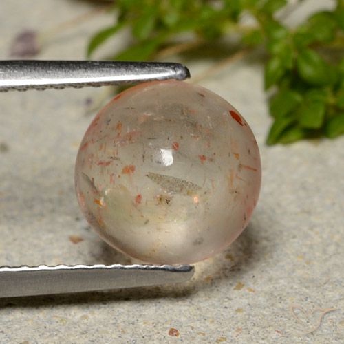 2.37ct Natürlicher hellorange Sonnenstein, Runden, Lichtdurchlässig