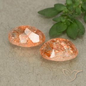 1.72 ct natürliche Mittel-Hellorange Sonnenstein-Edelsteine, Oval, Lichtdurchlässig
