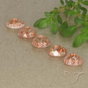 4.18 ct natürliche Mittel-Hellorange Sonnenstein-Edelsteine, Oval, Lichtdurchlässig