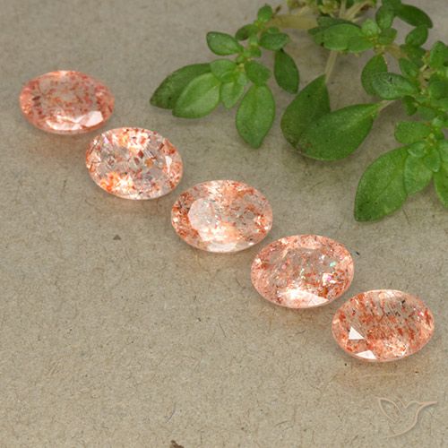 3.50ctw Natürlicher Helle Tigerorange Sonnenstein, Oval, Lichtdurchlässig