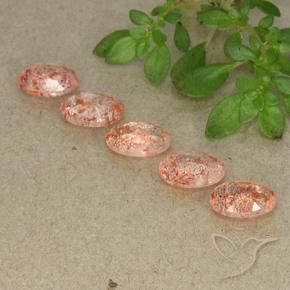 3.50 ct natürliche Helle Tigerorange Sonnenstein-Edelsteine, Oval, Lichtdurchlässig