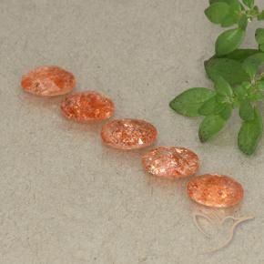 3.17 ct natürliche Mittelorange Sonnenstein-Edelsteine, Oval, Lichtdurchlässig