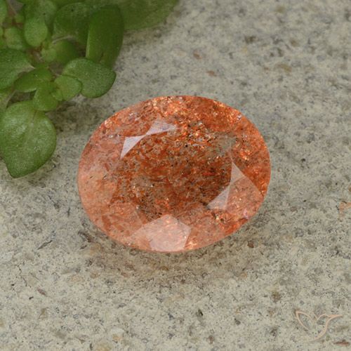 3.62ct Natürlicher Mittelorange Sonnenstein, Oval, Lichtdurchlässig
