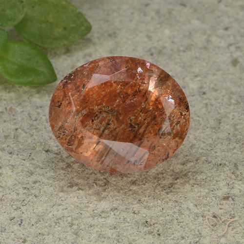 4.33ct Natürlicher Mittelorange Sonnenstein, Oval, Lichtdurchlässig