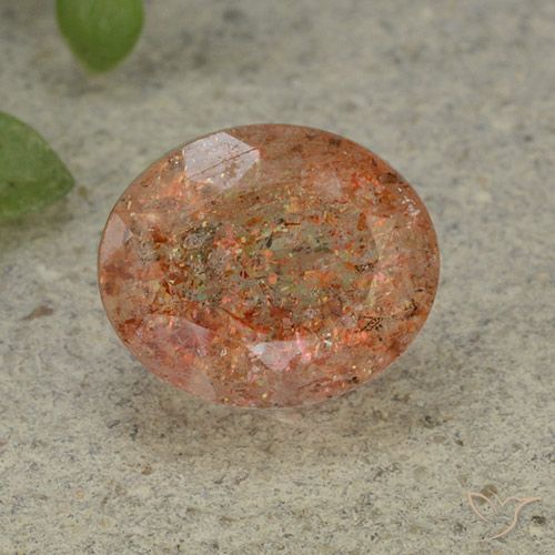 4.87ct Natürlicher Mittelorange Sonnenstein, Oval, Lichtdurchlässig
