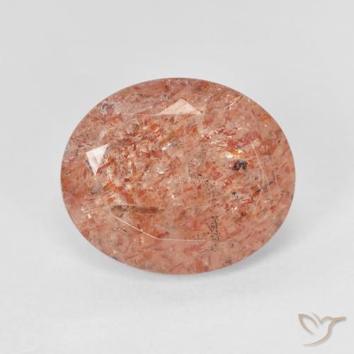 4.62ct Natürlicher Grapefruit-Orange Sonnenstein, Oval, Lichtdurchlässig