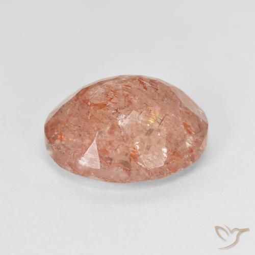 9,17 ctw natürlicher Grapefruit-Orange Sonnenstein, Oval, Lichtdurchlässig