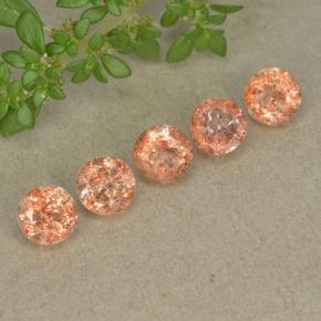 2.47 ct natürliche Orange Sonnenstein-Edelsteine, Rund Schliff, Lichtdurchlässig