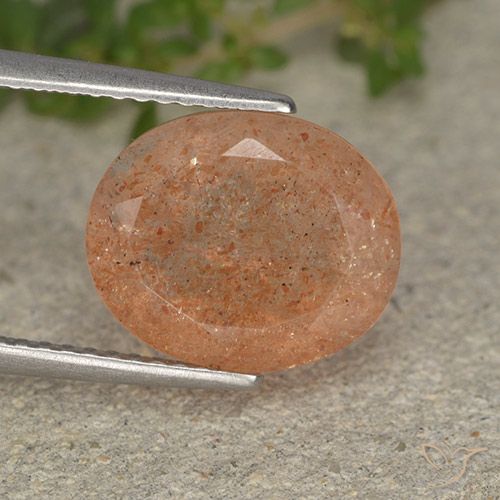 4.64ct Natürlicher Helle Tigerorange Sonnenstein, Oval, Lichtdurchlässig
