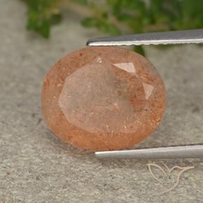 9,17 ctw natürlicher Helle Tigerorange Sonnenstein, Oval, Lichtdurchlässig