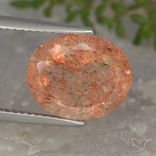 4.19ct Natürlicher hellorange Sonnenstein, Oval, Lichtdurchlässig