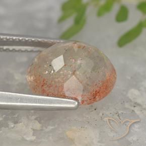 9,17 ctw natürlicher Helle Tigerorange Sonnenstein, Oval, Lichtdurchlässig