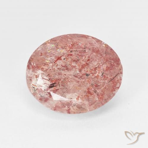 5.01ct Natürlicher rose-rosa Sonnenstein, Oval, Lichtdurchlässig