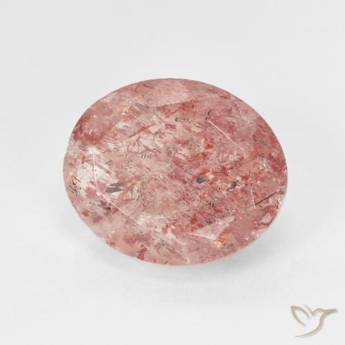 9,17 ctw natürlicher rose-rosa Sonnenstein, Oval, Lichtdurchlässig