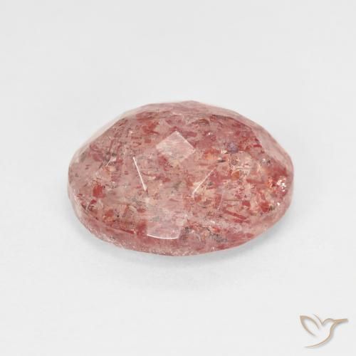 9,17 ctw natürlicher rose-rosa Sonnenstein, Oval, Lichtdurchlässig