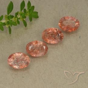 3.07 ct natürliche Mittelorange Sonnenstein-Edelsteine, Oval, Lichtdurchlässig