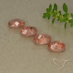 3.07 ct natürliche Mittelorange Sonnenstein-Edelsteine, Oval, Lichtdurchlässig