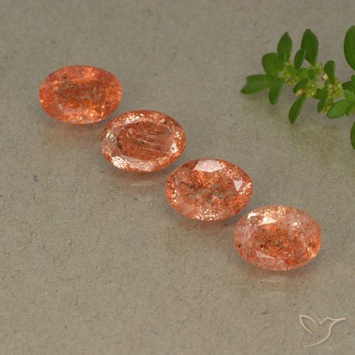 3.26ctw Natürlicher Ingwer-Orange Sonnenstein, Oval, Lichtdurchlässig