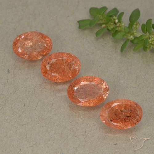 2.81ctw Natürlicher Grapefruit-Orange Sonnenstein, Oval, Lichtdurchlässig