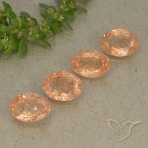 2.94 ct natürliche hellorange Sonnenstein-Edelsteine, Oval, Lichtdurchlässig