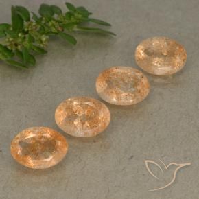 3.62 ct natürliche hellorange Sonnenstein-Edelsteine, Oval, Lichtdurchlässig