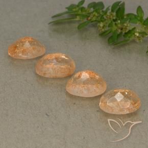 3.62 ct natürliche hellorange Sonnenstein-Edelsteine, Oval, Lichtdurchlässig