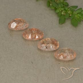 3.25 ct natürliche hellorange Sonnenstein-Edelsteine, Oval, Lichtdurchlässig